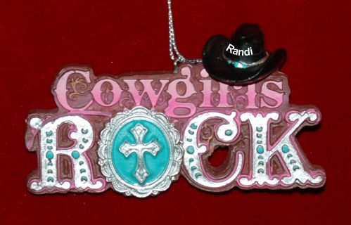 Cowgirl Christmas Ornament Personalized by RussellRhodes.com