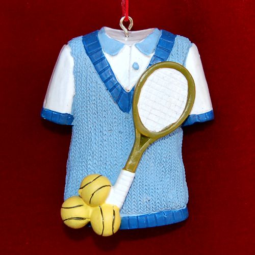 Ready for Tennis Christmas Ornament Personalized by RussellRhodes.com