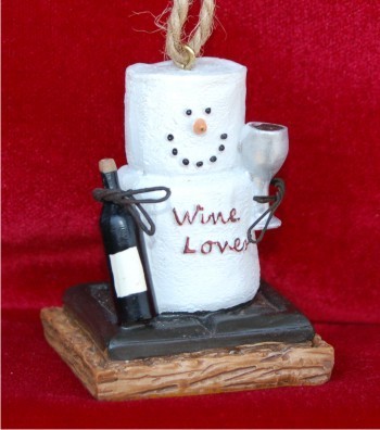 S'Mores Wine Lover Christmas Ornament Personalized by RussellRhodes.com