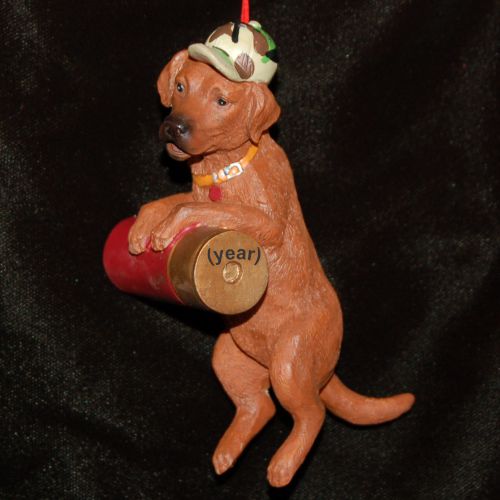 Chocolate Labrador Dog Christmas Ornament Personalized by RussellRhodes.com