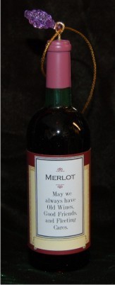 Merlot for Lovers of Fine Wine Christmas Ornament Personalized by Russell Rhodes