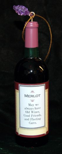 Merlot Wine Christmas Ornament Personalized by RussellRhodes.com
