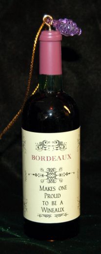 Bordeaux Wine Christmas Ornament Personalized by RussellRhodes.com