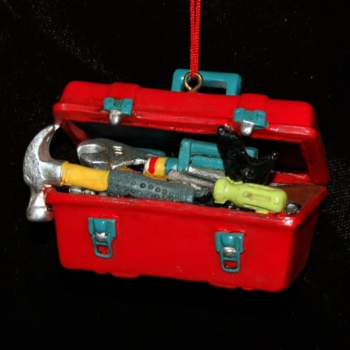 Handy Man Christmas Ornament Tool Box Personalized by RussellRhodes.com