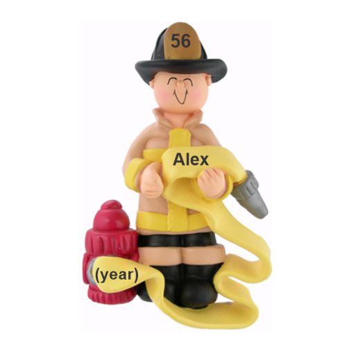 Fireman / Firefighter Christmas Ornament Personalized by Russell Rhodes