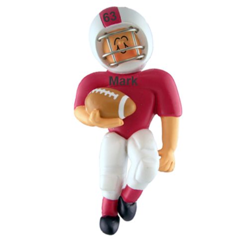 Football Player Christmas Ornament Personalized by Russell Rhodes