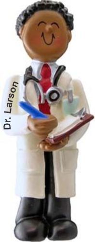 Doctor Christmas Ornament African American Male Personalized by RussellRhodes.com