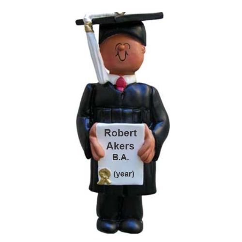 Graduation Christmas Ornament African American Male Personalized by RussellRhodes.com