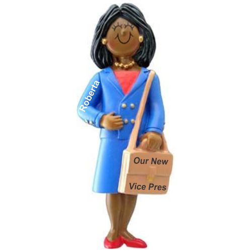 Job Promotion Christmas Ornament African American Female Personalized by RussellRhodes.com