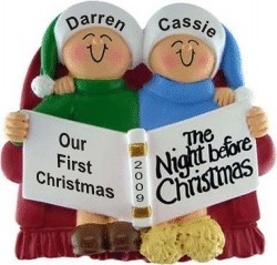 Night Before Christmas - Our First Christmas Christmas Ornament Personalized by Russell Rhodes