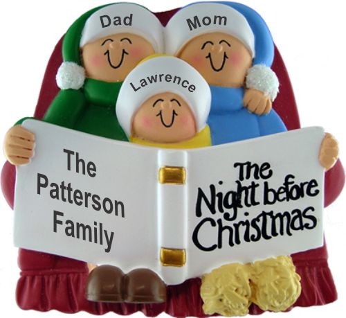 Family Christmas Ornament for 3 Night Before Xmas Personalized by RussellRhodes.com