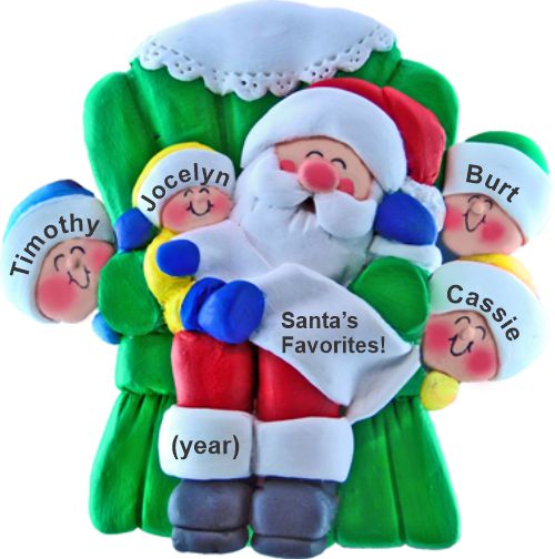 Santa's Love for Kids 4 Christmas Ornament Personalized by RussellRhodes.com