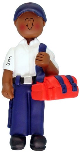 EMT Christmas Ornament African American Male Personalized by RussellRhodes.com