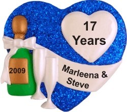 Anniversary - You Specify the Years Christmas Ornament Personalized by Russell Rhodes