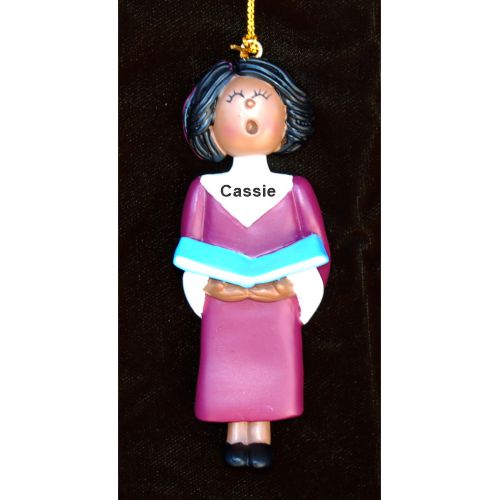 Singer in the Choir Christmas Ornament African American Female Personalized by RussellRhodes.com