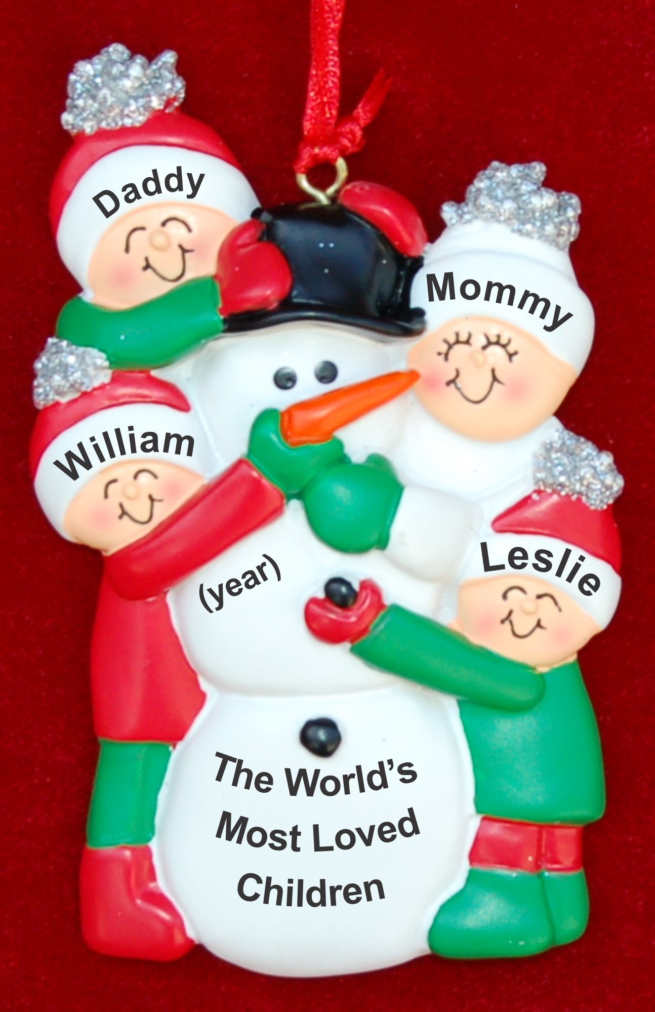 Adopted Christmas Ornament Family of 3 Adopts Second Child by Russell Rhodes