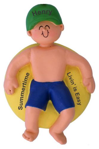Inner Tube Male Christmas Ornament Personalized by RussellRhodes.com