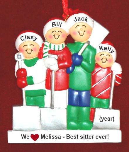 Childcare Daycare Christmas Ornament White Xmas from 4 Kids Personalized by RussellRhodes.com