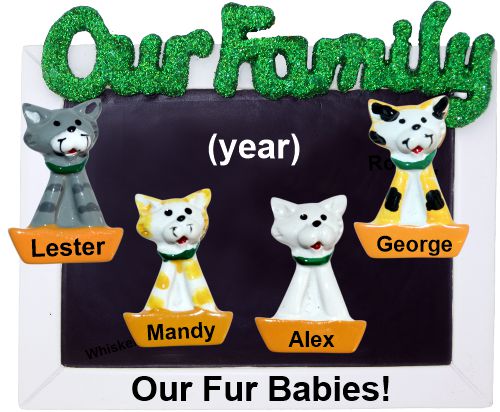 Personalized Cat Ornament Our Furry Friends Dogs & Cats Custom Add-ons Personalized by RussellRhodes.com