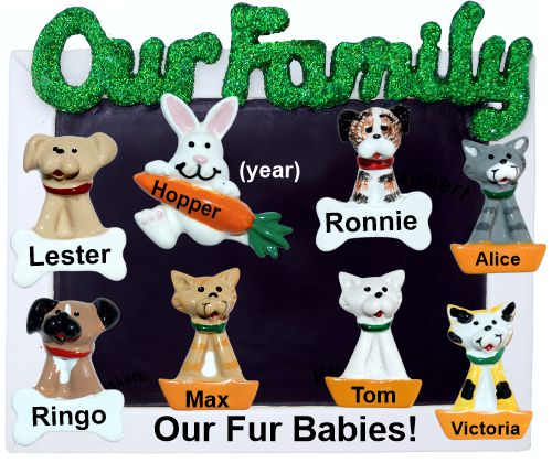 Personalized Pet Ornament Our 2 Fur Babies Dogs & Cats Custom Add-ons Personalized by RussellRhodes.com