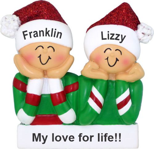 Couples Christmas Ornament PJ Fun Personalized by RussellRhodes.com