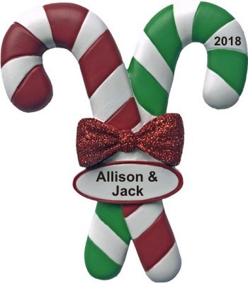 Candy Cane Christmas Ornament Personalized by RussellRhodes.com