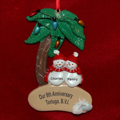 Our 5th Anniversary Trip Christmas Ornament Personalized by RussellRhodes.com