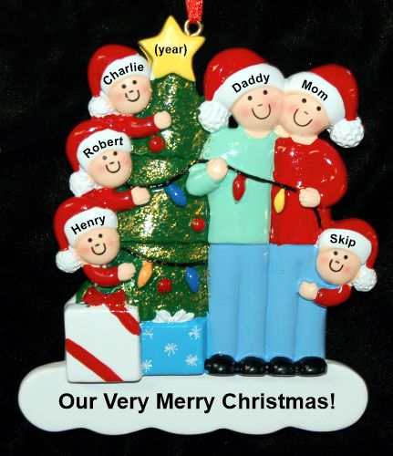 Family Christmas Ornament Celebration Lights for 6 Personalized by RussellRhodes.com