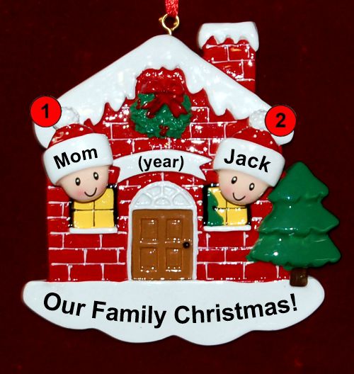 Single Mom Christmas Ornament Home for the Holidays 1 Child Personalized by RussellRhodes.com