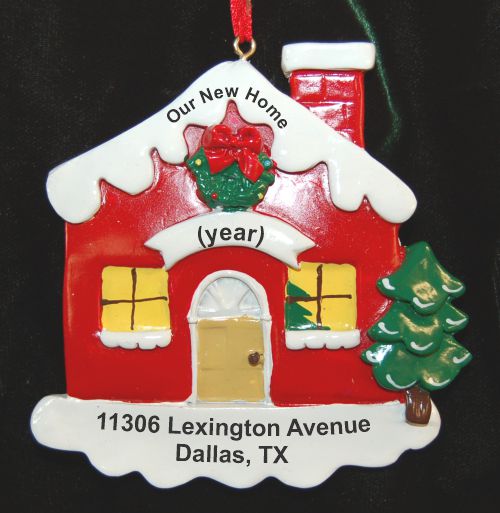 New Home Christmas Ornament Xmas Cottage Personalized by RussellRhodes.com