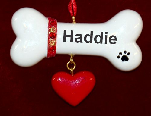 Dog Christmas Ornament Holiday Bone Personalized by RussellRhodes.com