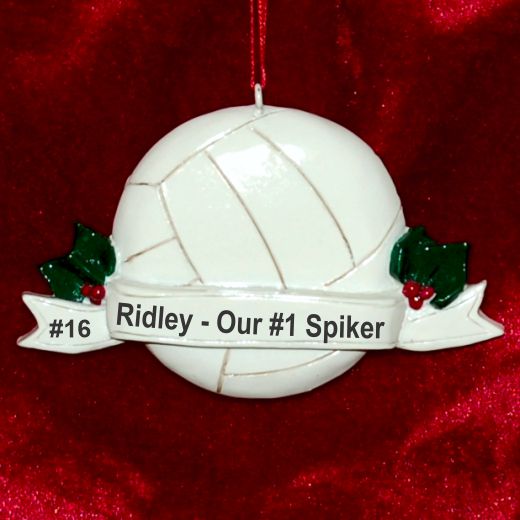 Volleyball Christmas Ornament Game Day Personalized by RussellRhodes.com