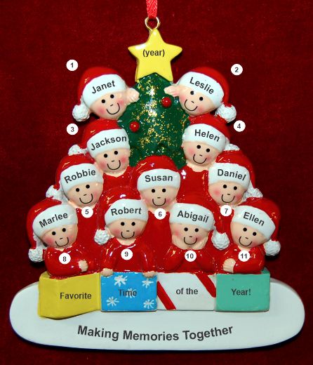 Family Reunion Christmas Ornament All Together for 11 Personalized by RussellRhodes.com