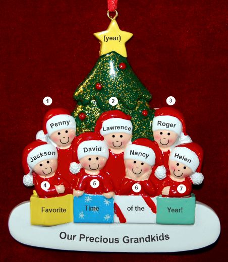 Ornament for Grandparents  7 Grandchildren All Together Personalized by RussellRhodes.com