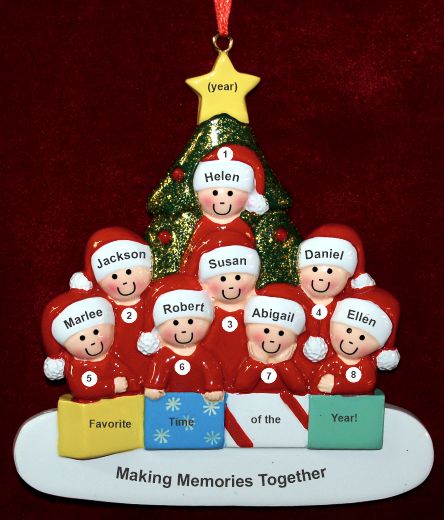 Large Group or Family Christmas Ornament for 8 Personalized by RussellRhodes.com
