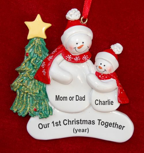 Our First Christmas Single Parent with Child Christmas Ornament Personalized by RussellRhodes.com