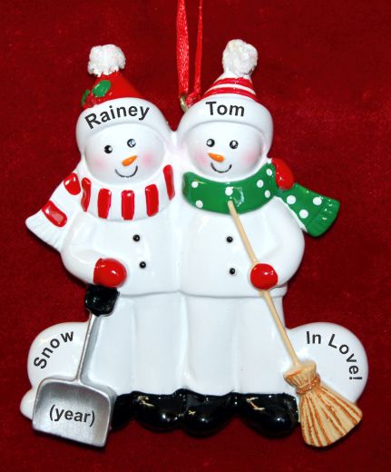 Couples Christmas Ornament Snow & Fun Personalized by RussellRhodes.com