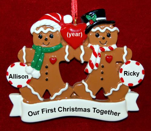 Our First Christmas Together Ornament Gingerbread Fun Personalized by RussellRhodes.com