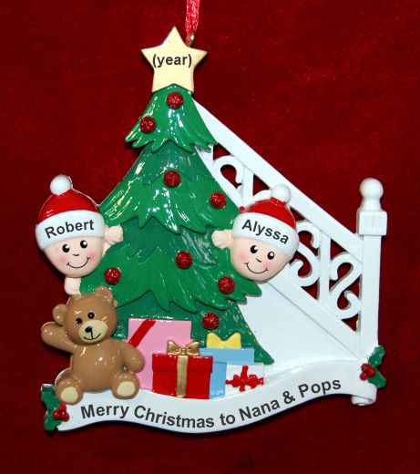 Grandparents Christmas Ornament 2 Grandkids Ready to Celebrate Personalized by RussellRhodes.com
