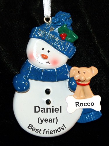 A Boy & His Dog Christmas Ornament Personalized by RussellRhodes.com
