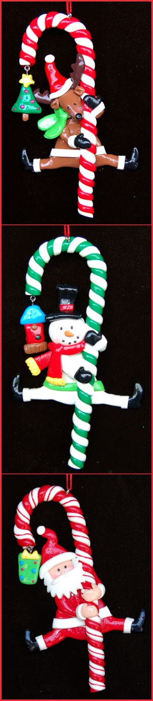 Celebrate with Santa, Rudolph & Frosty Christmas Ornament Personalized by RussellRhodes.com