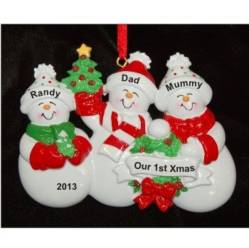 Our Family's First Christmas Together Christmas Ornament Personalized by Russell Rhodes