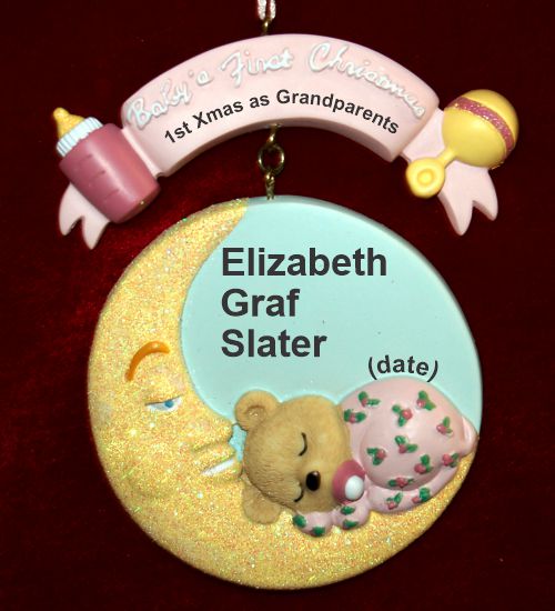 First Christmas as Grandparents Ornament Baby Girl Personalized by RussellRhodes.com