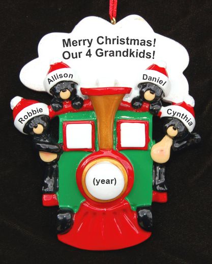 Grandparents Christmas Ornament All Aboard for 4 Personalized by RussellRhodes.com