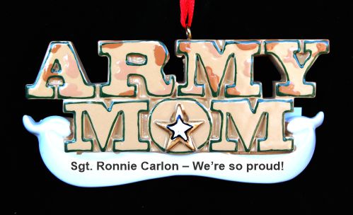 Army Christmas Ornament for Mom Personalized by RussellRhodes.com