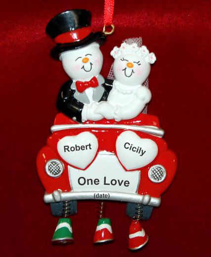 Just Married Christmas Ornament Personalized by RussellRhodes.com