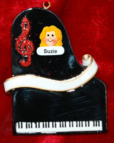 Grand Piano Ornament for Boy or Girl Personalized by RussellRhodes.com