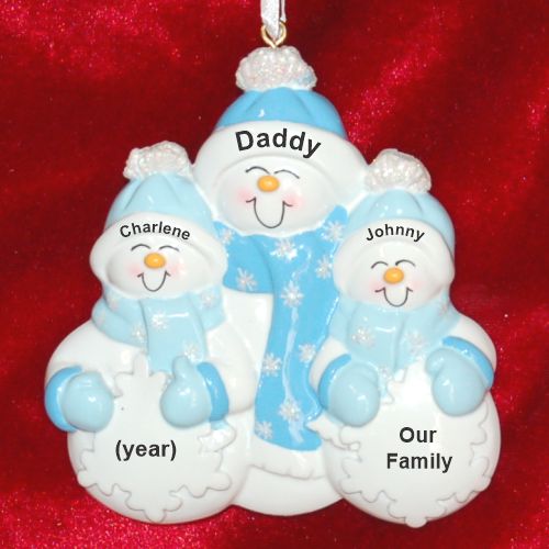 Single Parent Mom or Dad Christmas Ornament With Love 2 Children Personalized by RussellRhodes.com