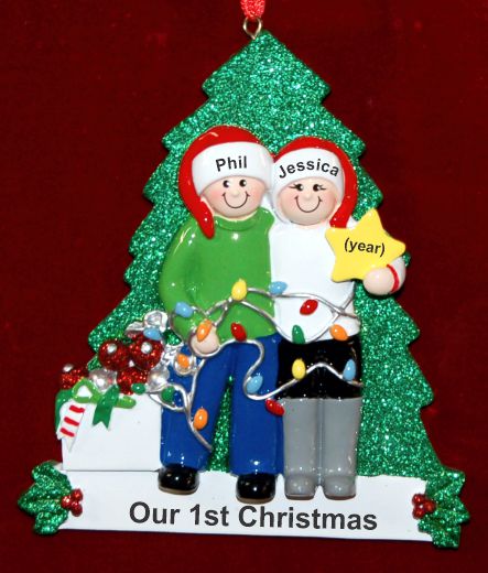 Couples Christmas Ornament Let's Decorate Our First Personalized by RussellRhodes.com