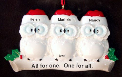 Close Girlfriends Christmas Ornament for 3 Personalized by RussellRhodes.com